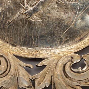 A silver bowl, undistinct mark, silver 800.