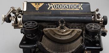 a Woodstock typewriter, early 20th century.