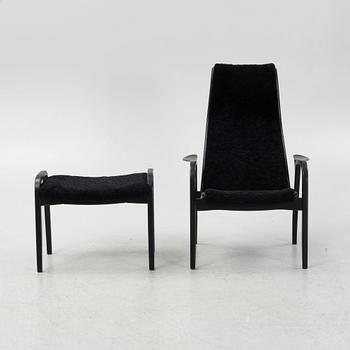 Yngve Ekström, a 'Lamino' armchair with stool, Swedese, Sweden, 2019.