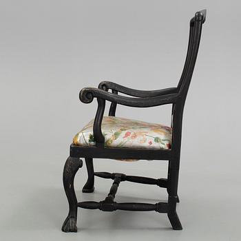 KARMSTOL, senbarock 1700-talets mitt.