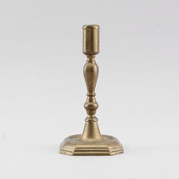 LJUSSTAKE, mässing, 1700-tal.