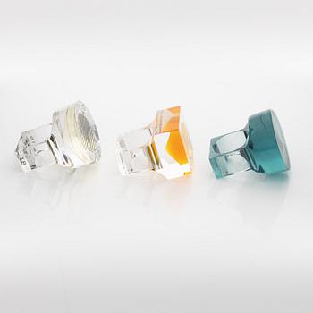 Siv Lagerström, three acrylic plastic rings, 1970s.