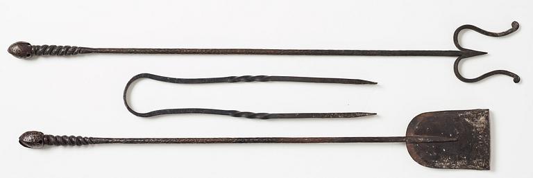 Three stove pieces, 20th century.