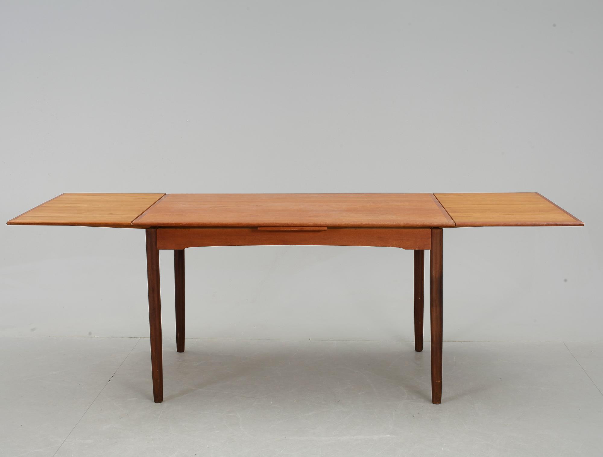 MATBORD samt STOLAR, 5 st, sannolikt Nils Ole Møller, Danmark, 1960-tal.