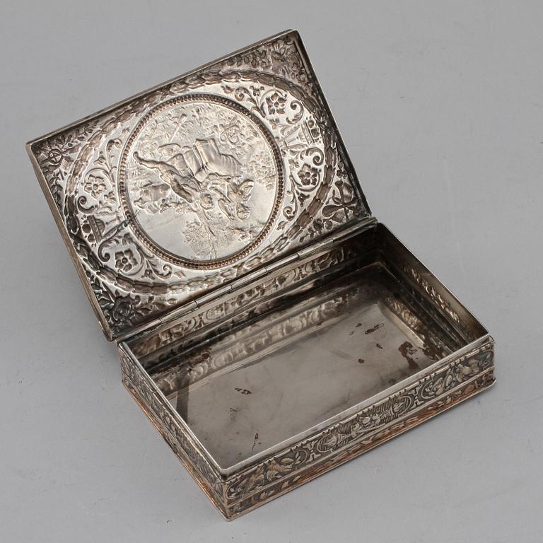 SKRIN, silver, utländska stämplar, 1900-talets första kvartal. Vikt 145 g.