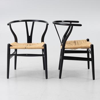 Hans J. Wegner, stolar, 4 st, CH24/"Y-stolen", Carl Hansen & Son, Danmark, 1900-talets andra hälft.