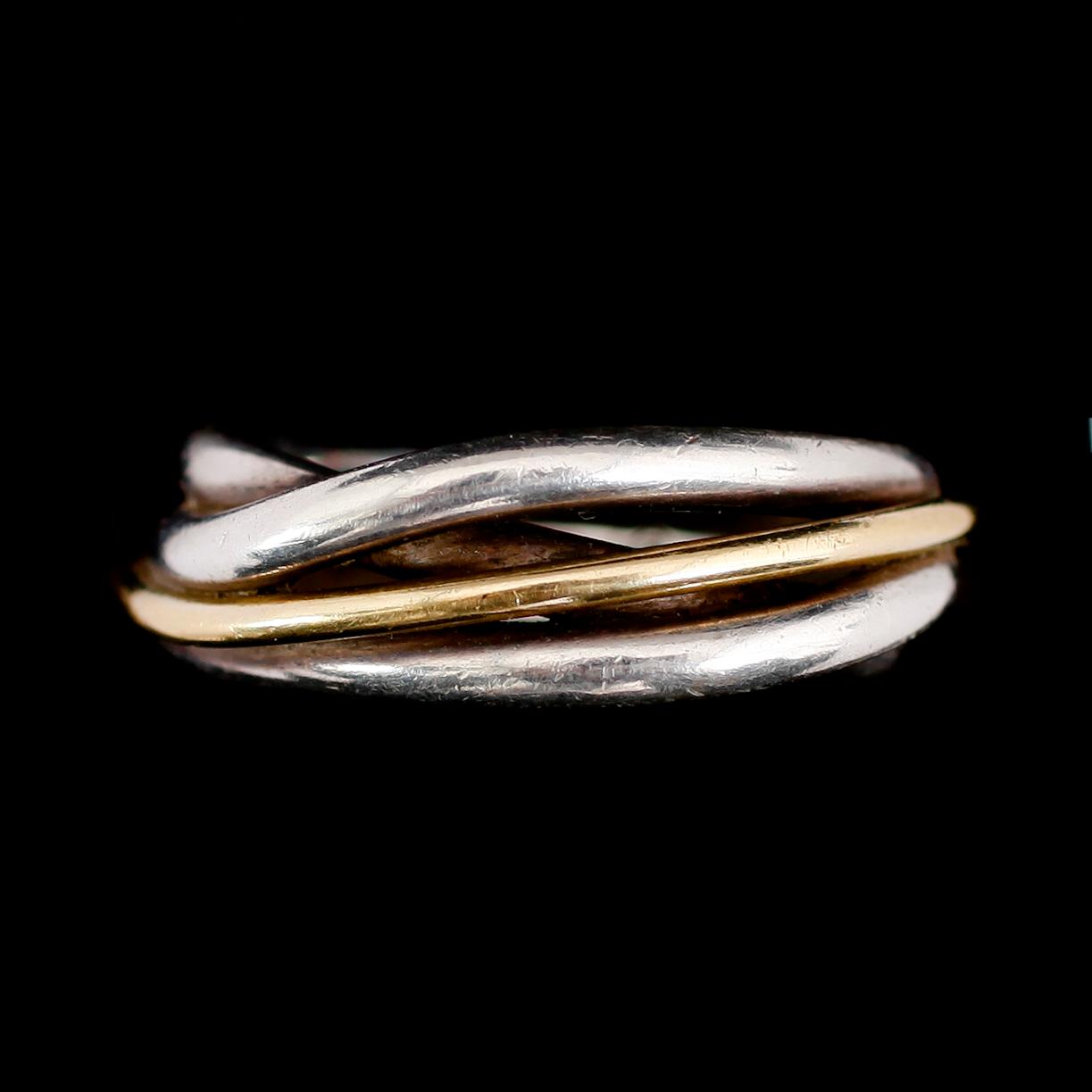 RING, silver och förgyllt silver.