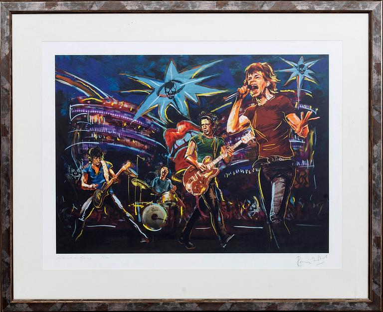 RON WOOD, serigrafi, signerad, 6/290.