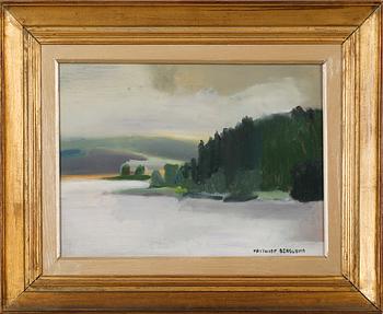 FRITHIOF BERGLUND, olja på pannå, signerad.