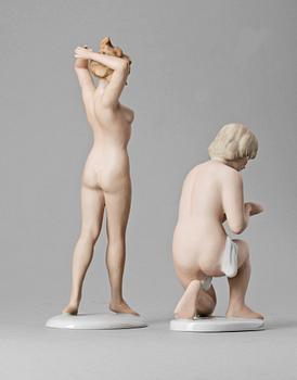 FIGURINER, 2 st, porslin, Wallendorf. 1900-tal.