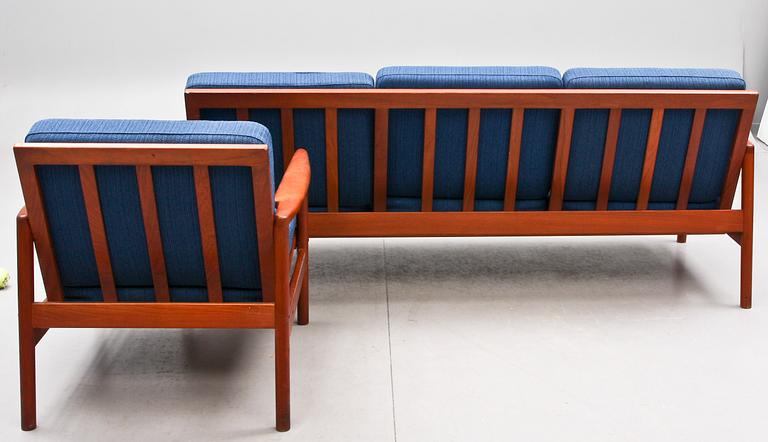 SOFFA OCH FÅTÖLJ, 1950/60-tal, trol Danmark.