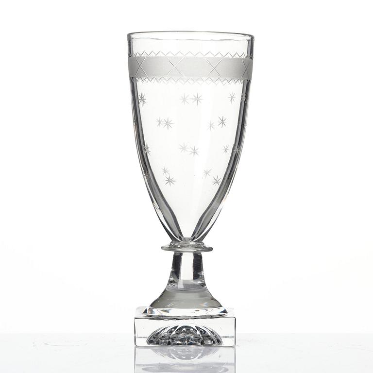 Champagne flutes, twelve pieces, Sweden circa 1800, Late Gustavian.