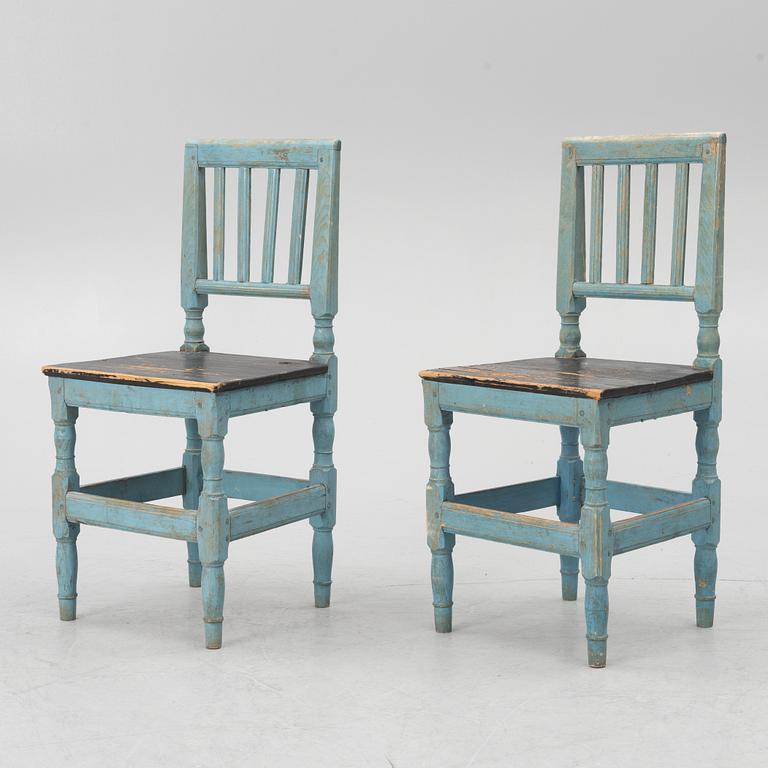 A pair of chairs, 19th Century.