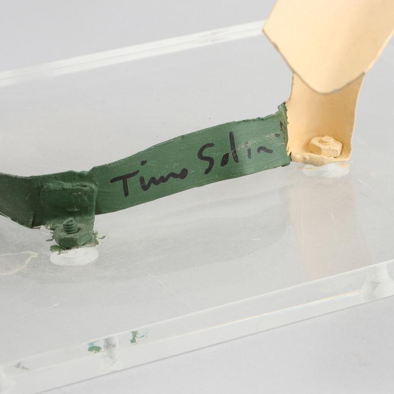 TIMO SOLIN, skulptur, plåt, signerad.