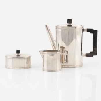 A three-piece silver coffee set, Karl Andersson, Stockholm, Sweden, 1930.