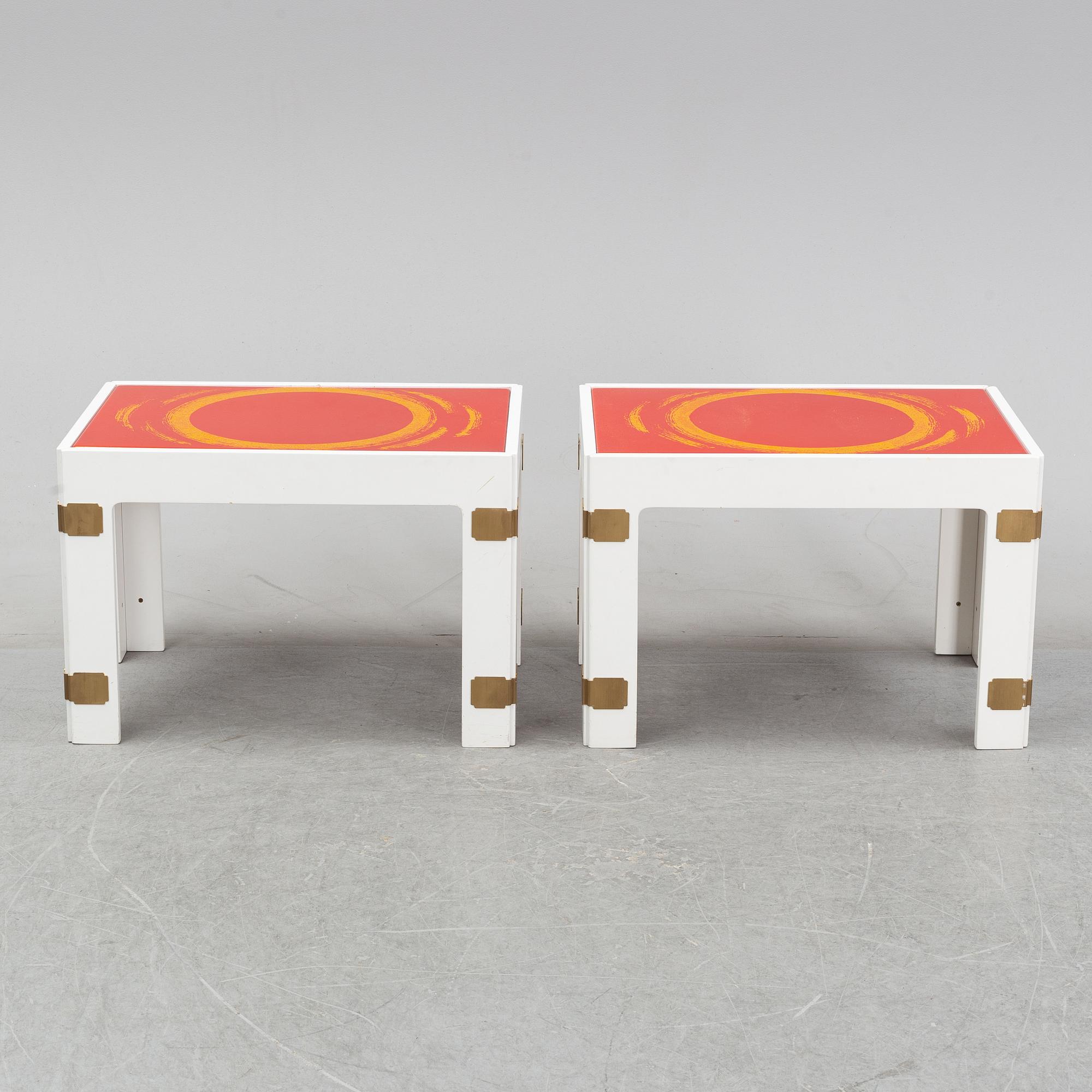 Bra Bohag AB, 'Konsul', a pair of tables, 1960s-1970s.