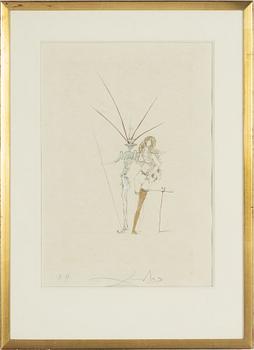 Salvador Dalí, coloured etching, signed E.A.