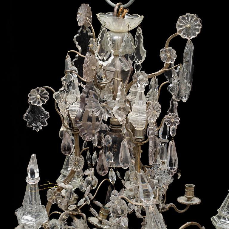 A 19th century baroque style chandelier.