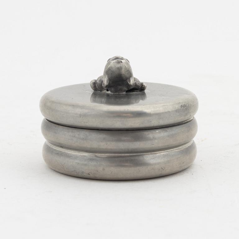 Estrid Ericson, probably, a pewter box, Firma Svenskt Tenn, Stockholm 1932, model 433.