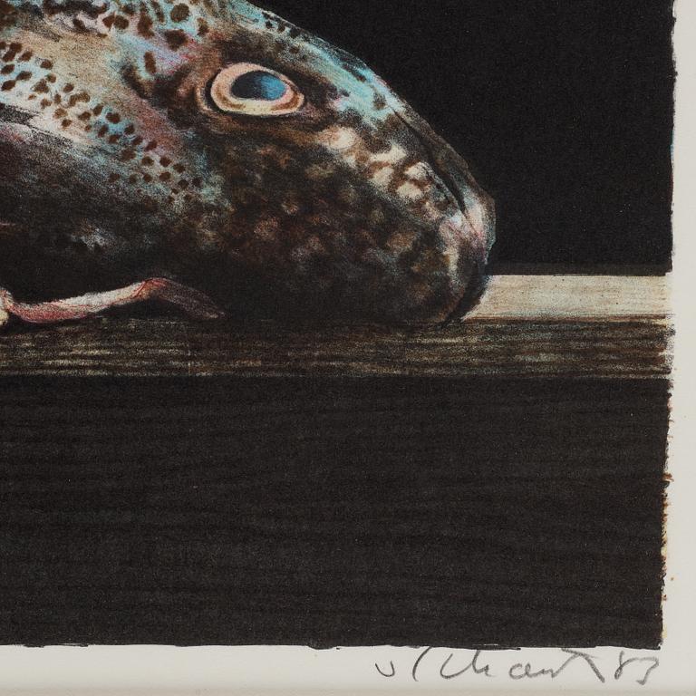 Philip von Schantz, lithograph in color, signed, EA-edition, dated -83.