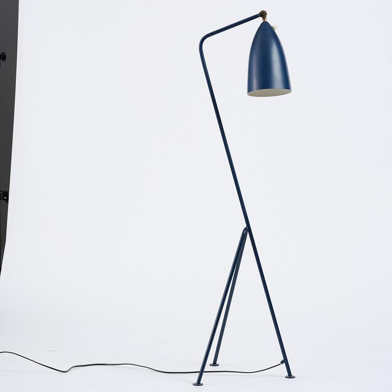 Greta Magnusson Grossman, a blue "Grasshopper" floor lamp model "G-33", Bergboms, Malmö, 1950s.