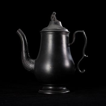 KAFFEKANNA, Black basalt ware, 1800-talets första hälft.