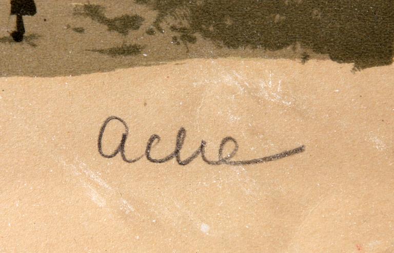 ACKE OLDENBURG, färglitografi, sign, provtryck.