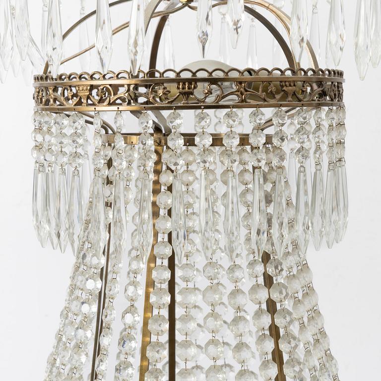 A Gustavian style chandelier, late 20th century.
