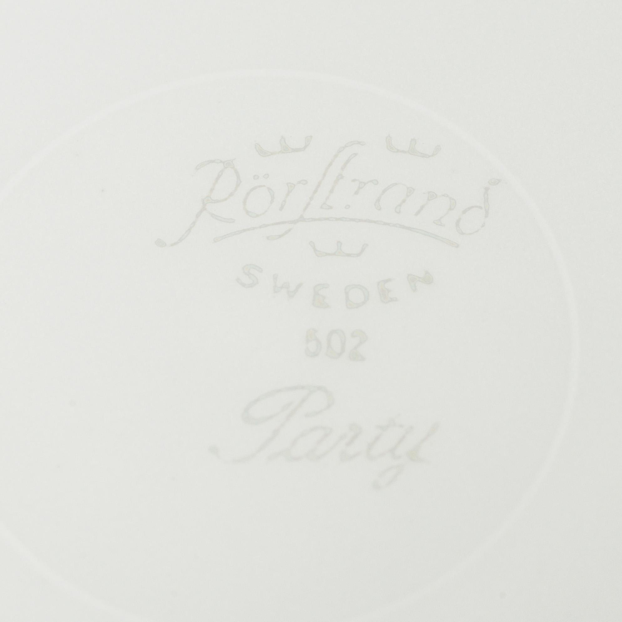 TESERVIS, 20+6 delar, porslin, "Party", Rörstrand, 1950/60-tal.