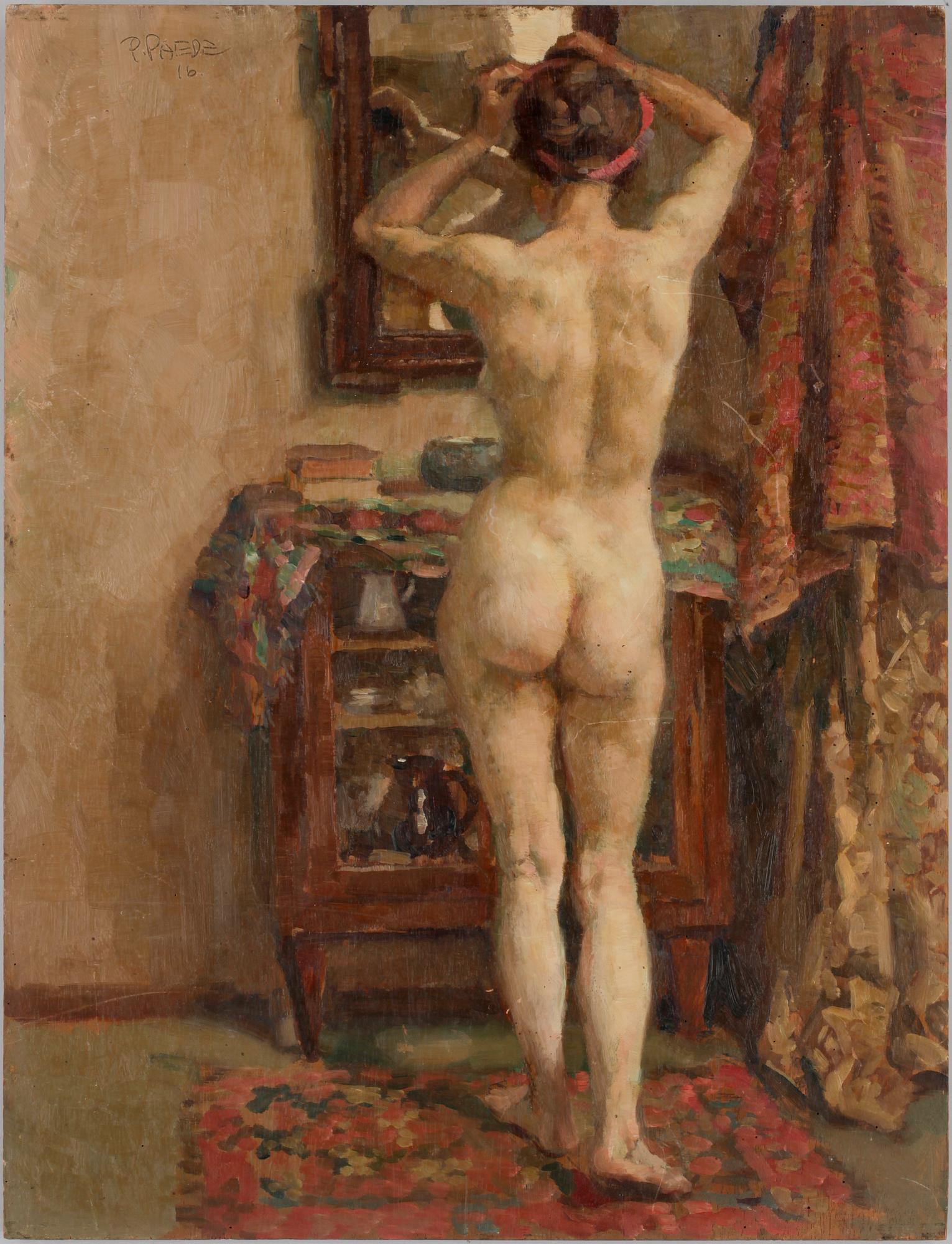 PAUL PAEDE, olja på pannå. Sign o dat 16.
