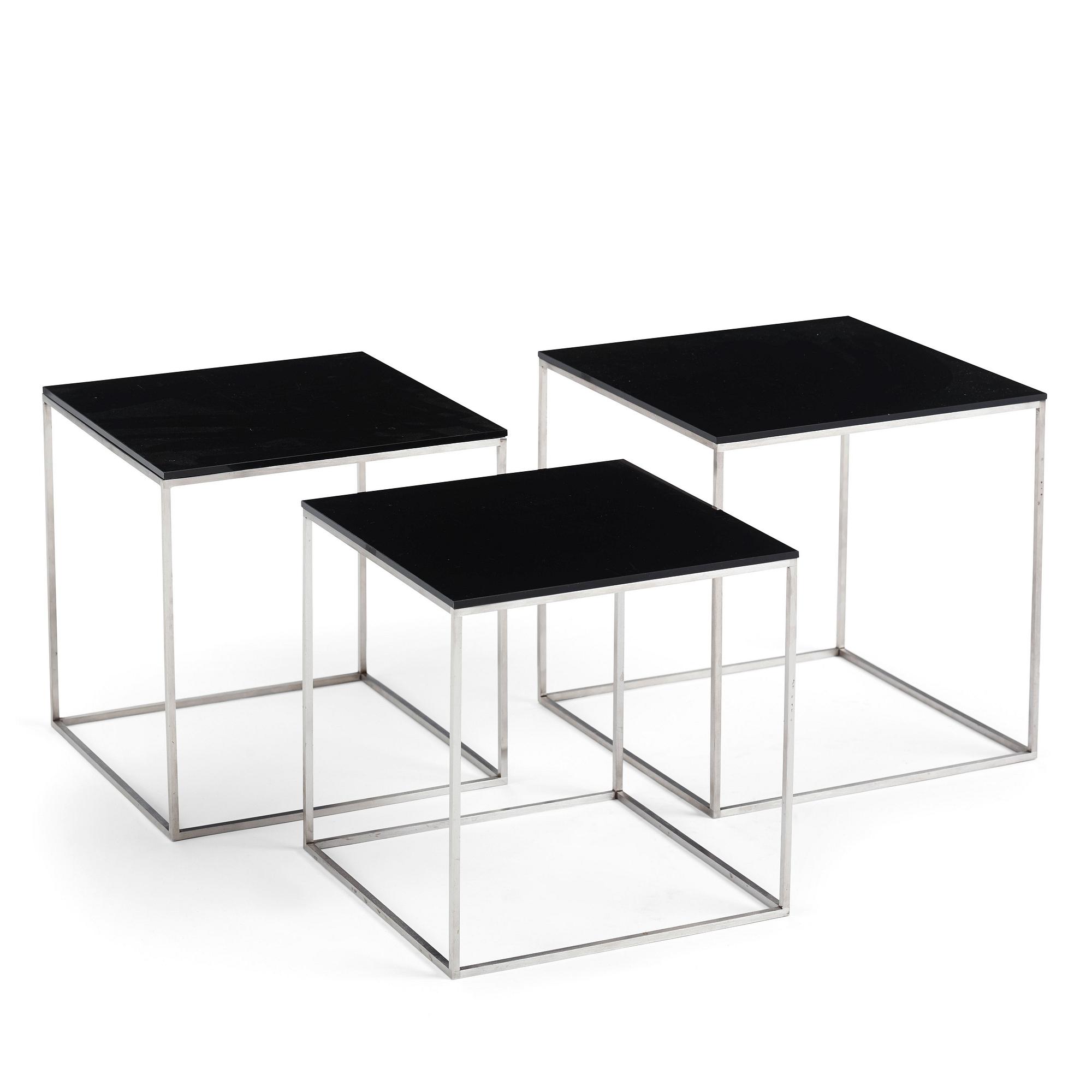 Poul Kjaerholm, satsbord, "PK-71", 3 delar, Fritz Hansen, Danmark, 2014.
