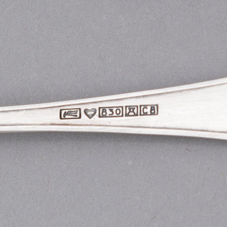 A 131-piece set of 'Suomi' silver cutlery, Suomen Kultaseppä oy/ Kultateollisuus oy, Turku 1927-1991.