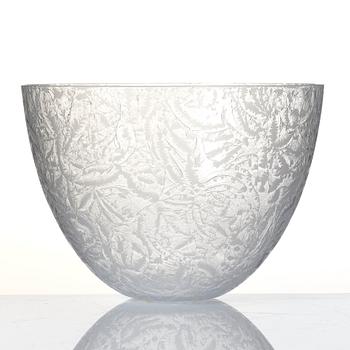 Ingegerd Råman, a 'Frost' glass bowl, Orrefors, Sweden 2003, ed. 35/60.