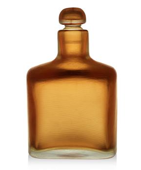 782. A Paolo Venini glass bottle with stopper, Venini, Murano, Italy 1950´s.
