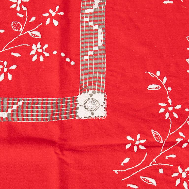 A collection of Christmas tablecloths 12 pcs first half/mid 20th century.