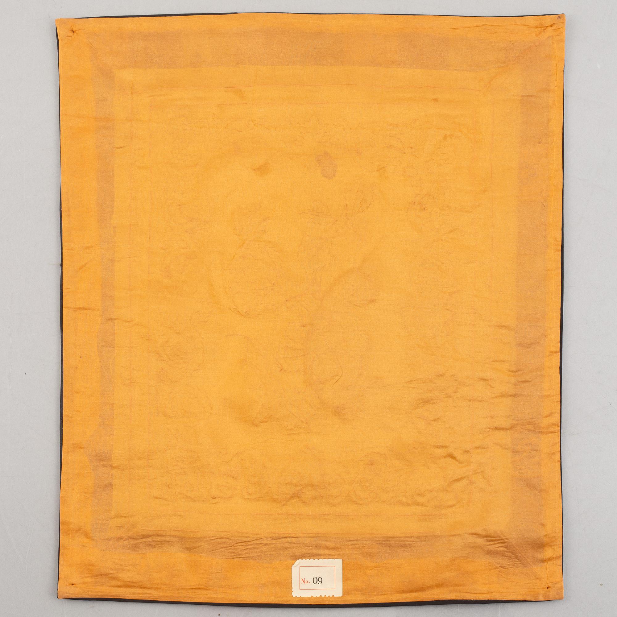 A group of five Chinese silk textiles, late Qing dynasty / first part of the 20th century.