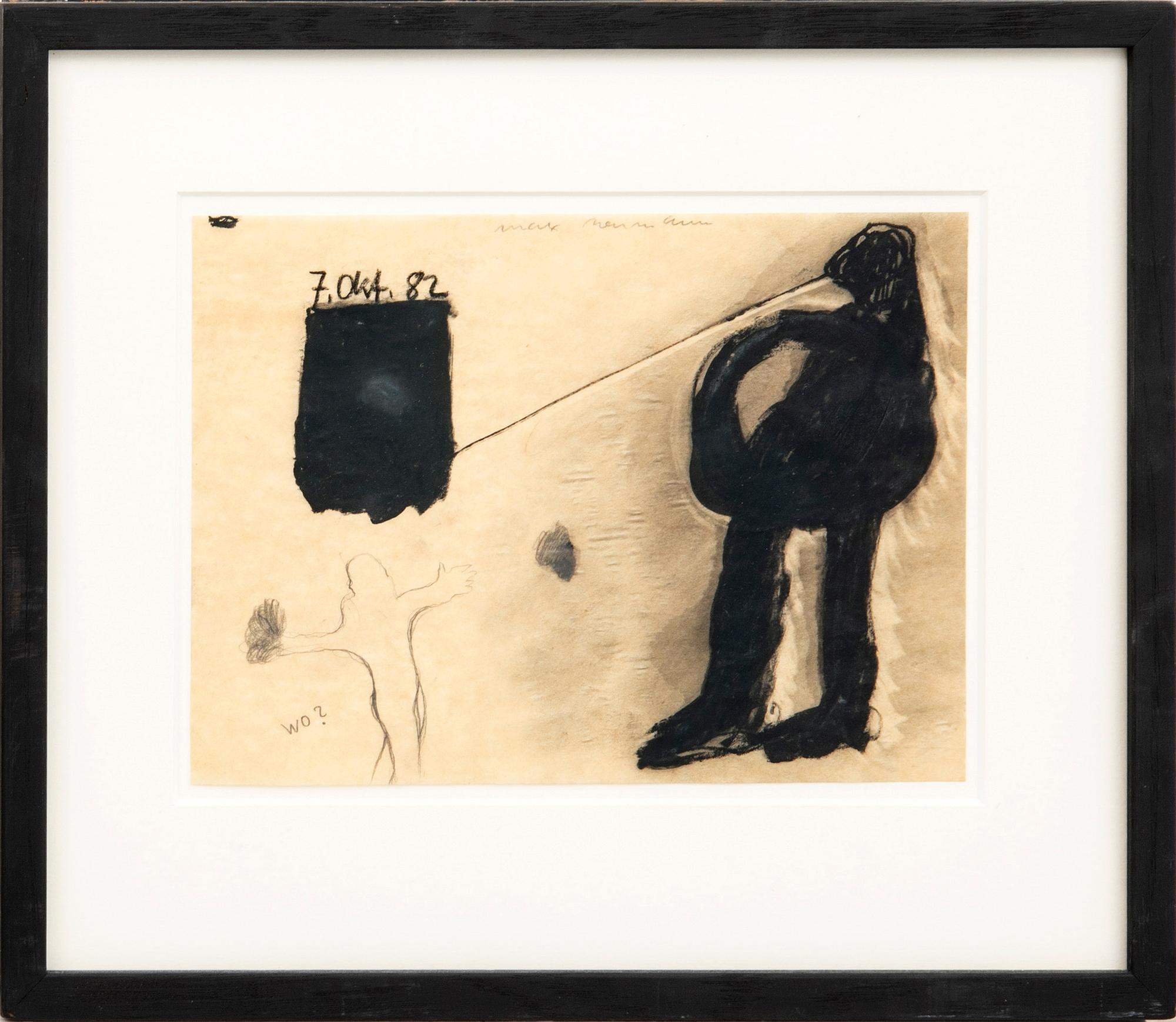 Max Neumann, mixed media signerad och daterad 82.