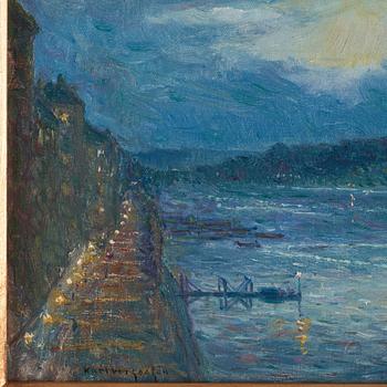 Erik Tryggelin, "Karlbergssjön" (Karlberg lake, nocturnal scene from Stockholm).