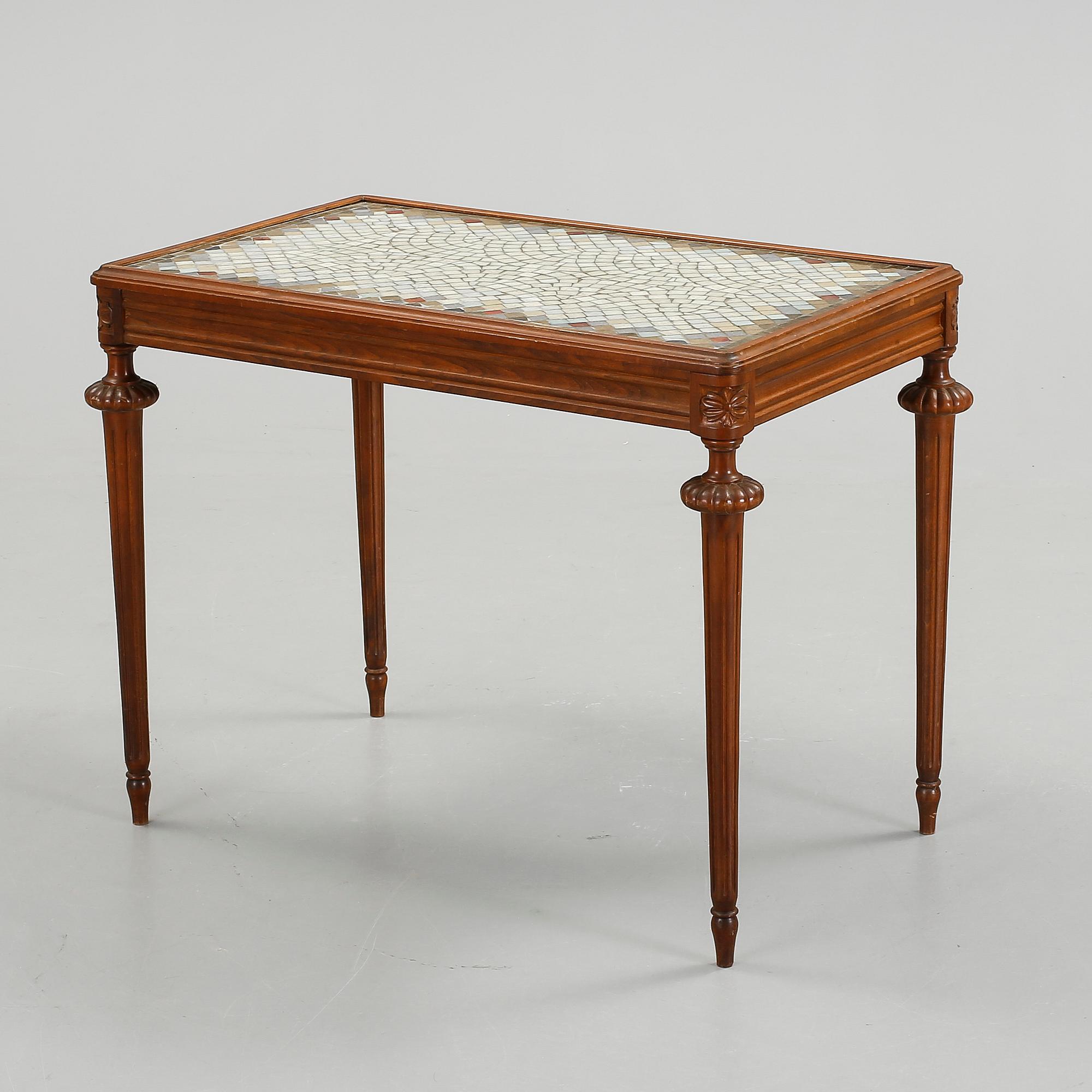 SOFFBORD, mahogny, 1950-60-tal.