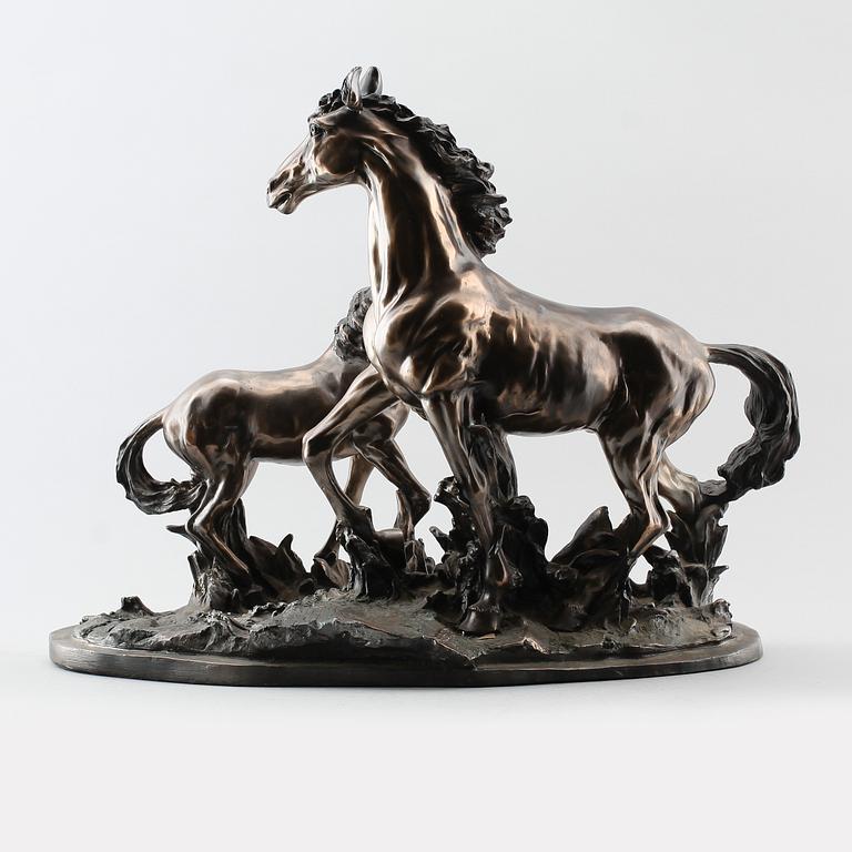SKULPTUR, bronserad metall, 1900-talets andra hälft.