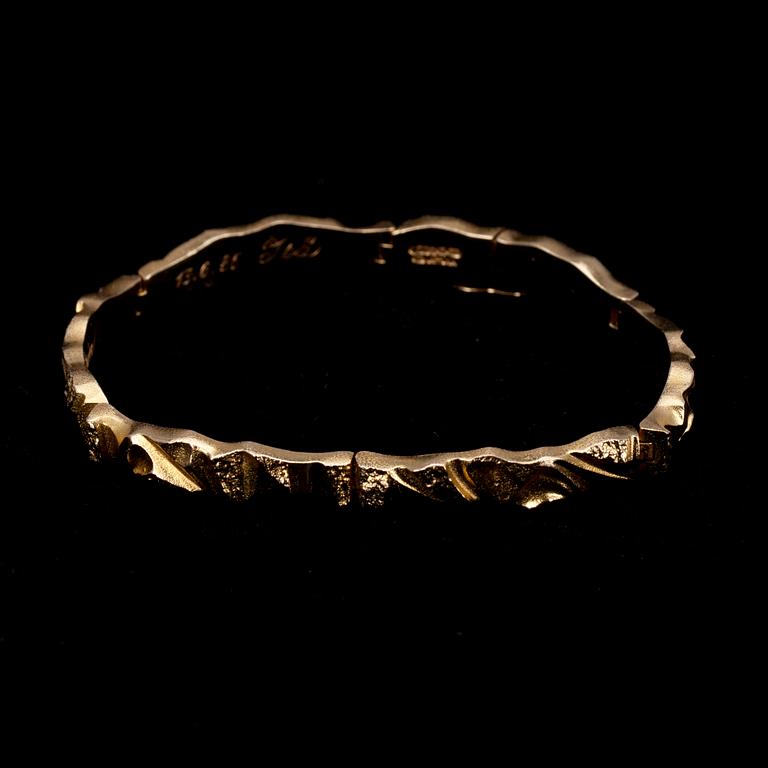ARMSMYCKE, "Scintilla", guld 14K, Lapponia, Björn Weckström, vikt 21,7 g.