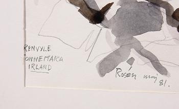 ROSEN, SVEN. Akvarell, sign o dat Irland -81.