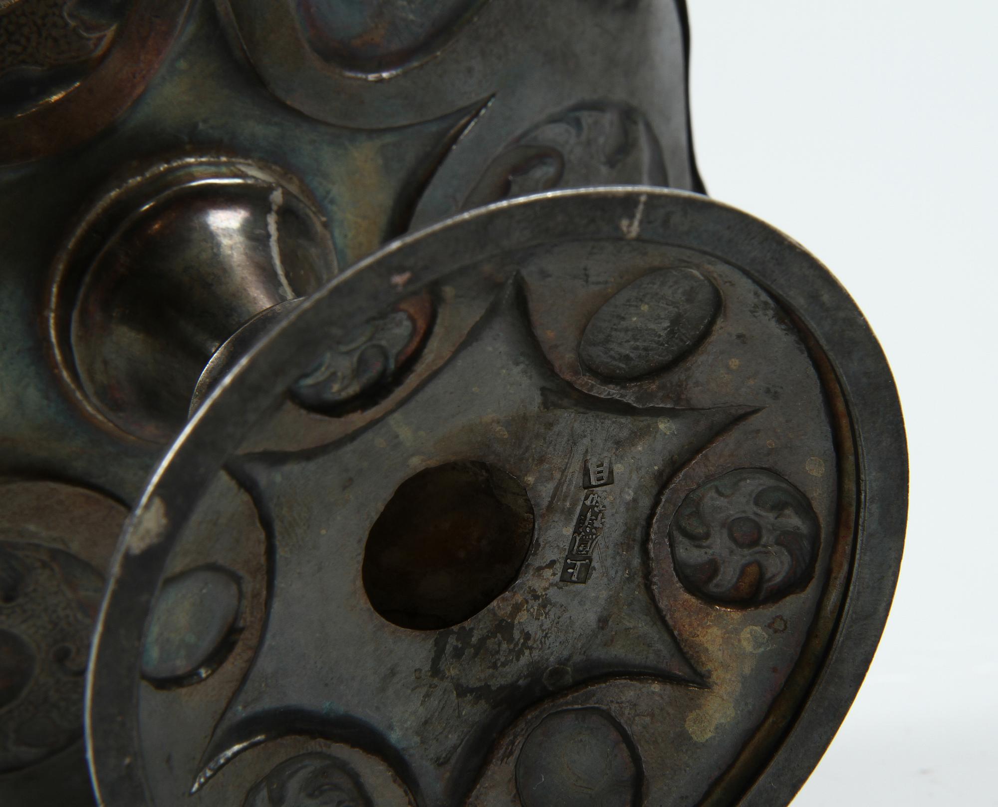 TAZZA, silver, Kina, 1800/1900-tal. Ca 180 gr.