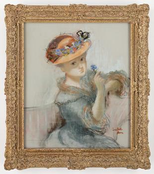 Isabel Pons · ISABEL PONS, pastell, signerad.