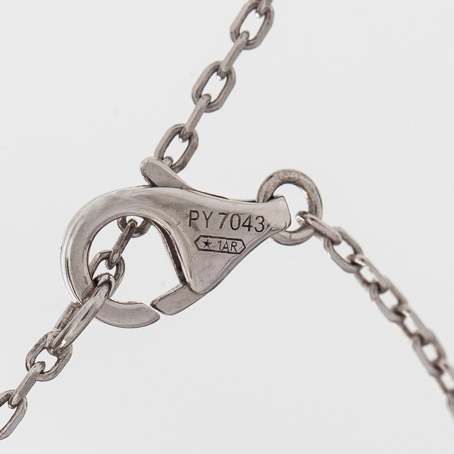 Cartier, an 18K white gold 'd'Amour' necklace, with a brilliant-cut diamond.
