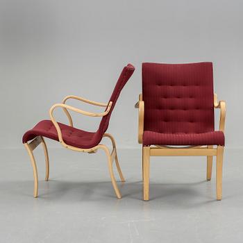 FÅTÖLJER, ett par, "Mina", Bruno Mathsson, Bruno Mathsson International.