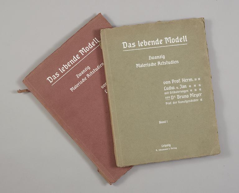 BOK, 2 vol. "Das lebende Modell". Professor Herm. Ludw. v. Jan.