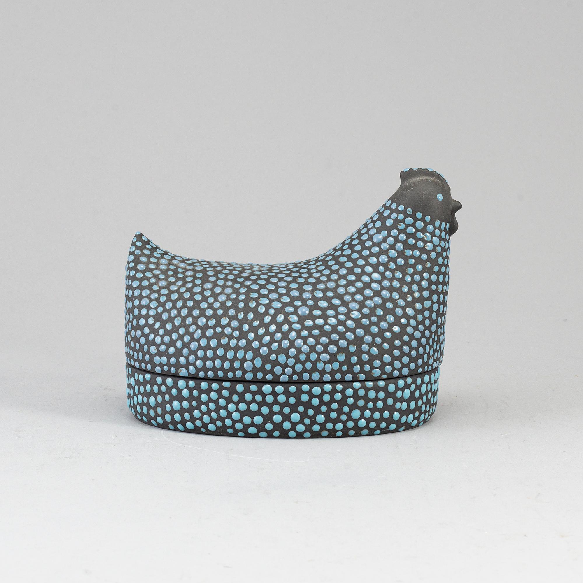 KAARINA AHO, keramik, "Munakana" (Ägghöna), Arabia. 1950-tal.