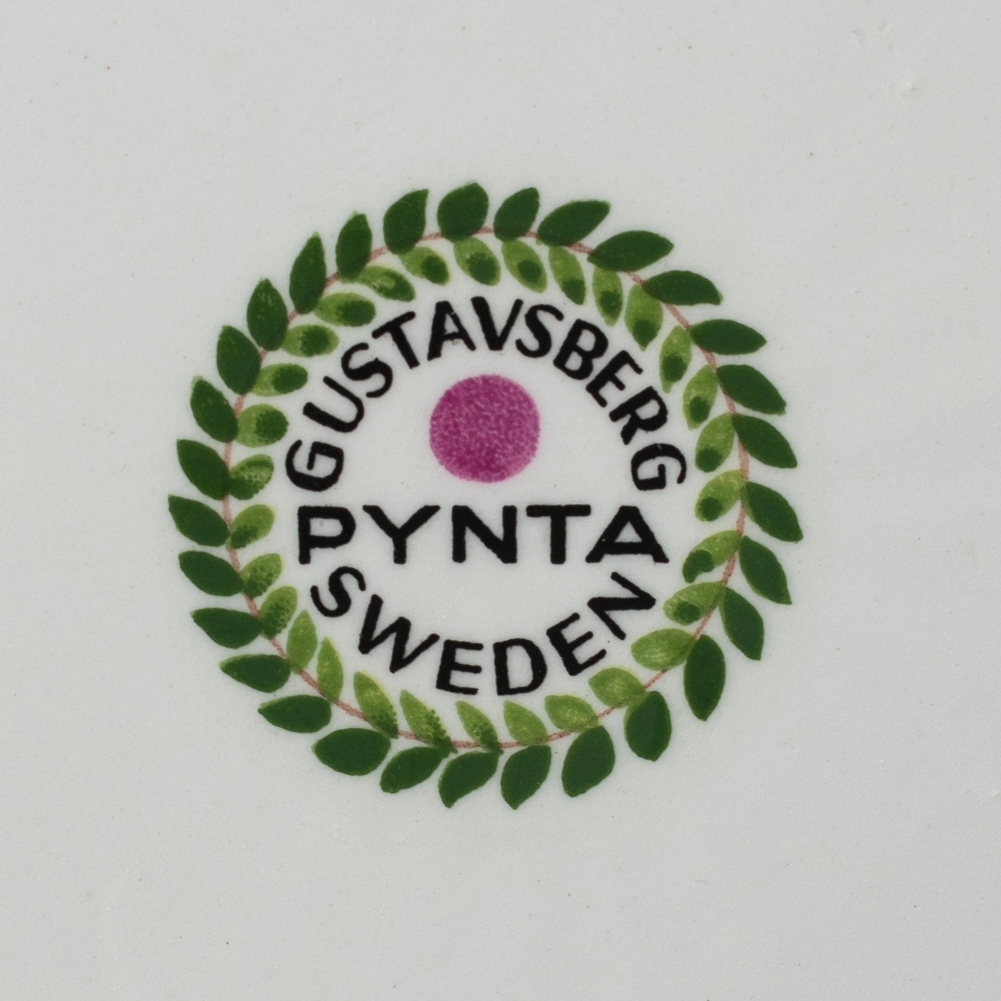 STIG LINDBERG, tallrikar, 8 st, "Pynta", Gustavsberg. I produktion 1962-1965.
