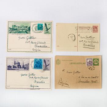 BÉLA BÁRTOK (1881-1945), elva egenhändigt skrivna och signerade brev och brevkort. I huvudsak daterade Budapest 1930-38.